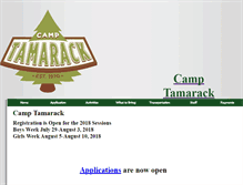 Tablet Screenshot of camptamarackmn.org